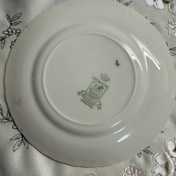 GRINDLEY Dessert Plates - Cream Petal VINTAGE ENGLAND (Set of 4) - Picture 13 of 15